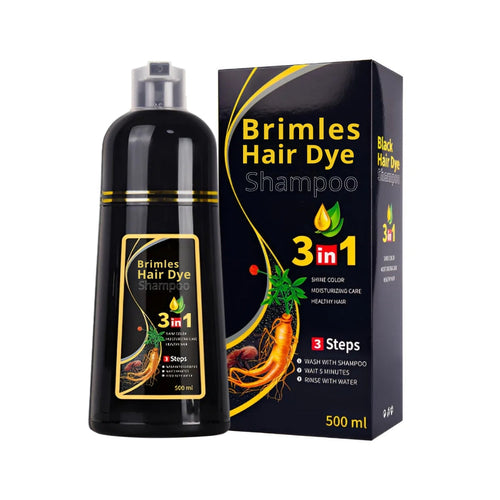 (COMPRE 1 E LEVE 2) Shampoo Brimless Natural 3 em 1 - Cabelos Pretos Intensos em Apenas 5 Minutos