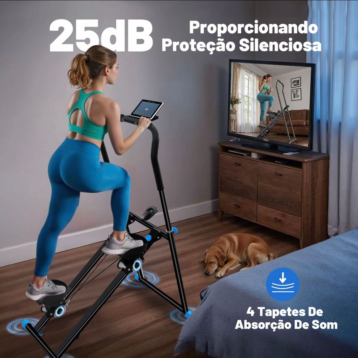🔥QUEIMA DE ESTOQUE! Simulador De escada e Caminhada para casa Dobrável suporta até 200KG!