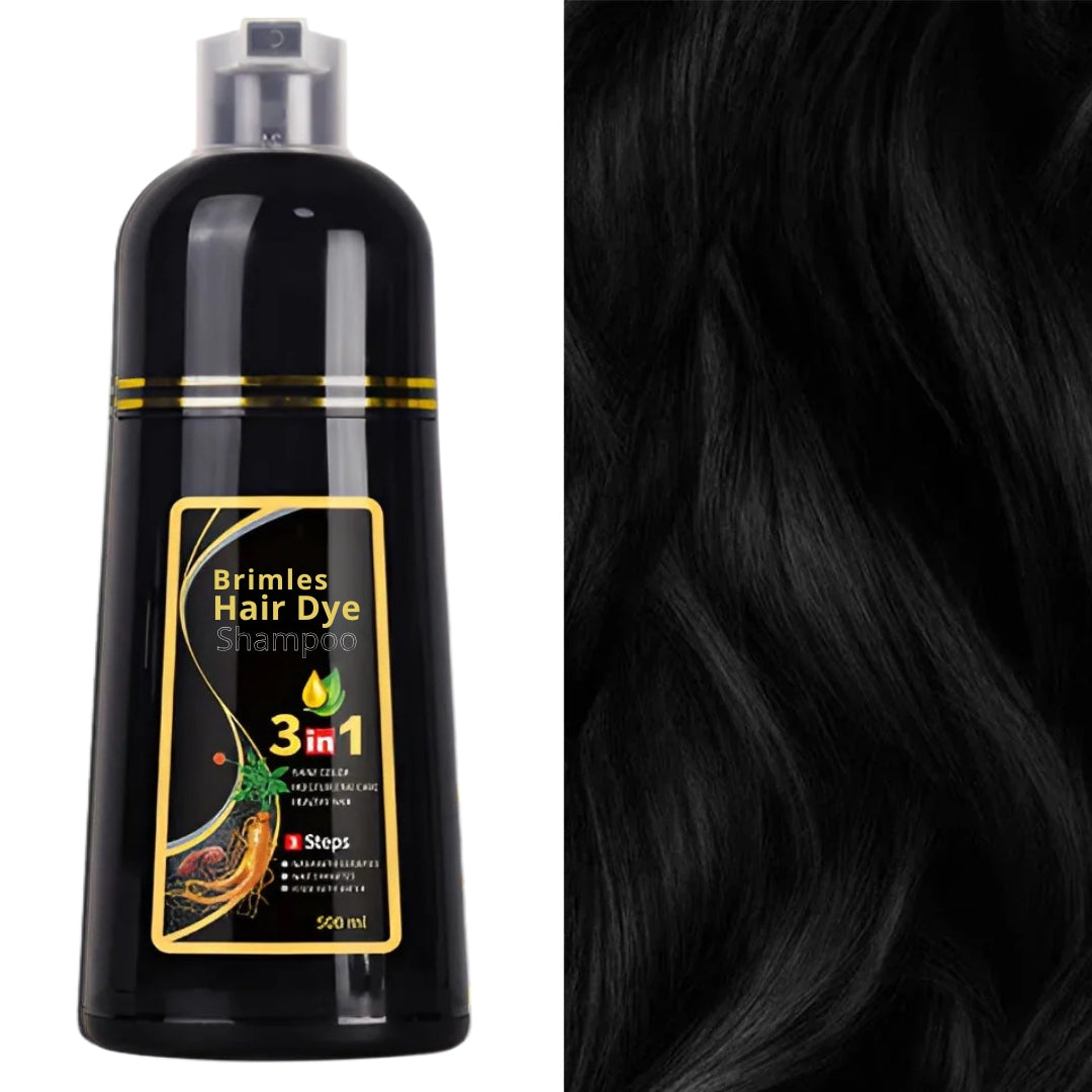 (COMPRE 1 E LEVE 2) Shampoo Brimless Natural 3 em 1 - Cabelos Pretos Intensos em Apenas 5 Minutos