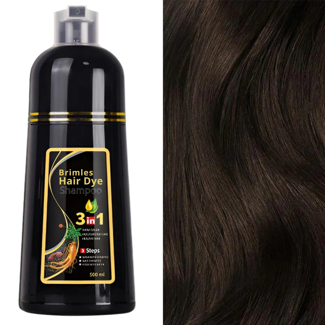 (COMPRE 1 E LEVE 2) Shampoo Brimless Natural 3 em 1 - Cabelos Pretos Intensos em Apenas 5 Minutos