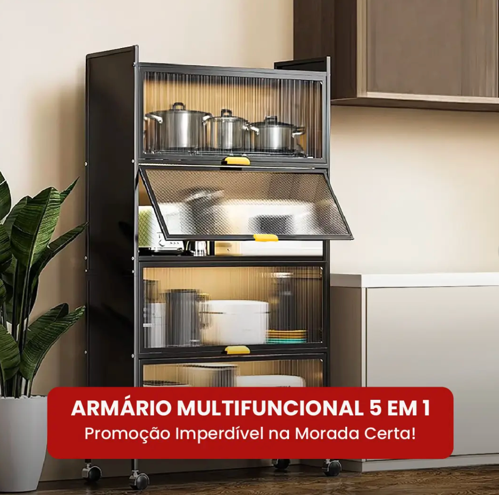 [LEVE 2, PAGUE 1] Armário em Aço Multifuncional 5 em 1 + BRINDES EXCLUSIVOS🔥