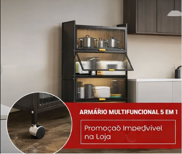[LEVE 2, PAGUE 1] Armário em Aço Multifuncional 5 em 1 + BRINDES EXCLUSIVOS🔥