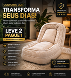 [LEVE 2 PAGUE 1] Sofá Cama Algodão Retrátil 5 em 1 + BRINDE: Almofadas Cushion