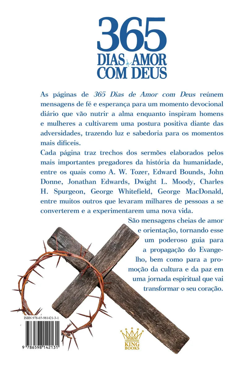 Livro Devocional 365 Dias De Amor Com Deus Edição 1 Português 2024 King Books