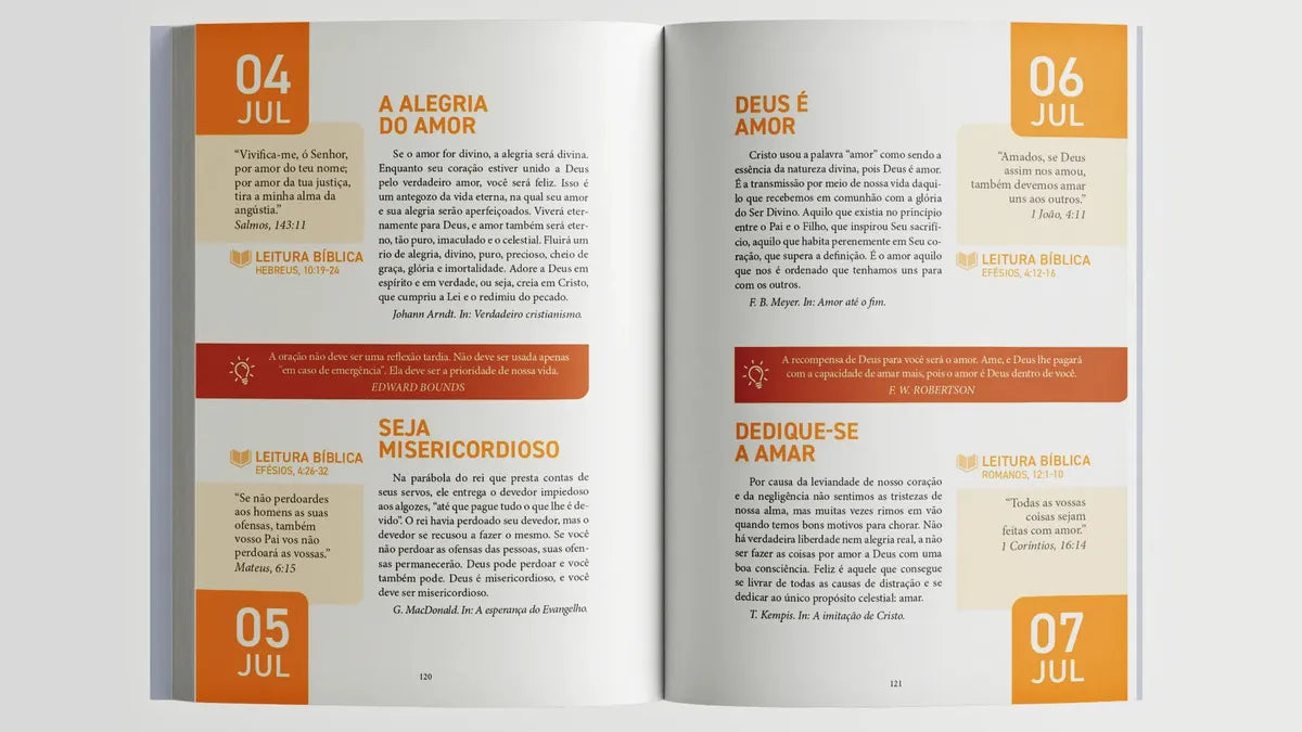 Livro Devocional 365 Dias De Amor Com Deus Edição 1 Português 2024 King Books
