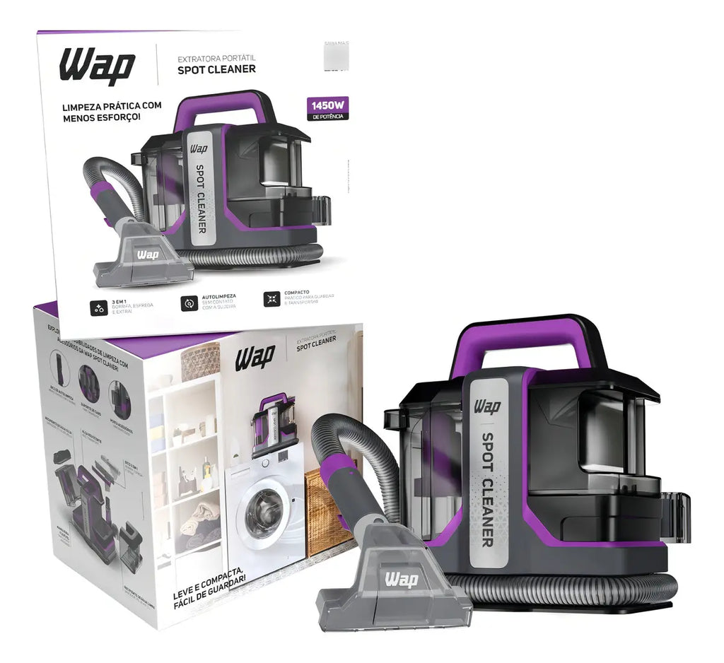 🔥 Super promoção 🔥 Extratora de Sujeira Portátil WAP + BRINDE (3 frasco de produto removedor
