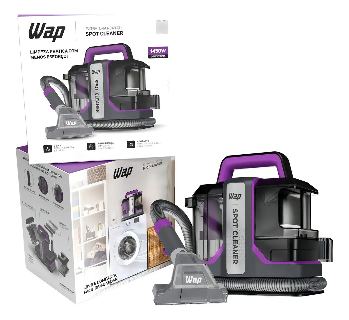 🔥 Super promoção 🔥 Extratora de Sujeira Portátil WAP + BRINDE (3 frasco de produto removedor