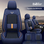 KIT CAPA BANCO DE CARRO COMPLETO EM COURO LEGÍTICO ITALIANO +BRINDE: KIT TAPETE COMPLETO (SERVE EM TODOS OS CARROS)