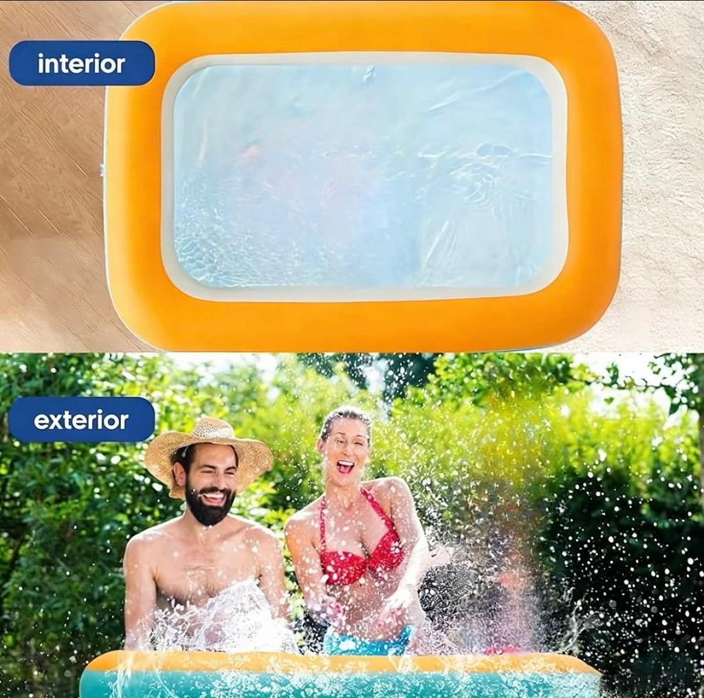 Mega oferta!🔥 Piscina de ar rápido dobrável reforçada em material PVC de grande capacidade + (Bomba de brinde)