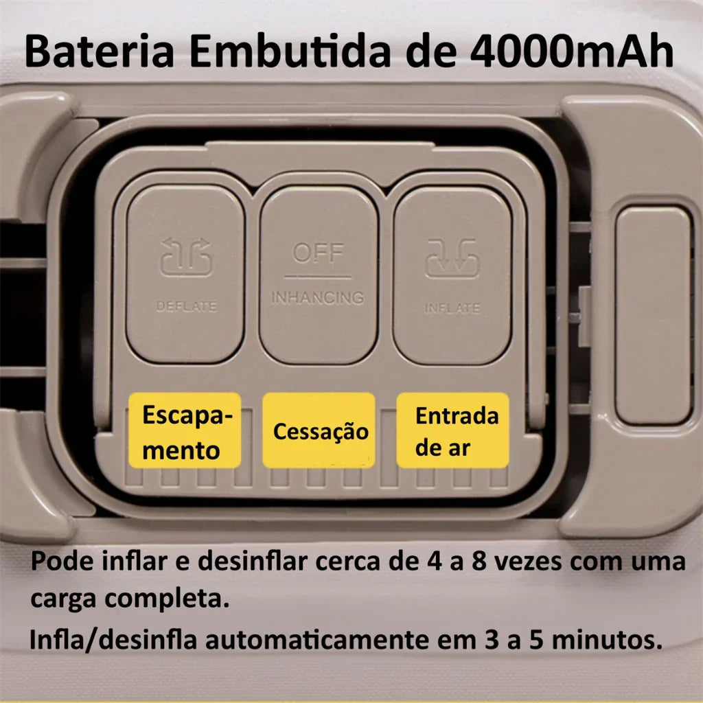 🔥 OFERTA DE FÁBRICA! Colchão Inflável Queen Casal Cama De Campanha Bomba Inflável Com Bateria De Lítio Integrada JOYFOX - Oferta limitada!🔥