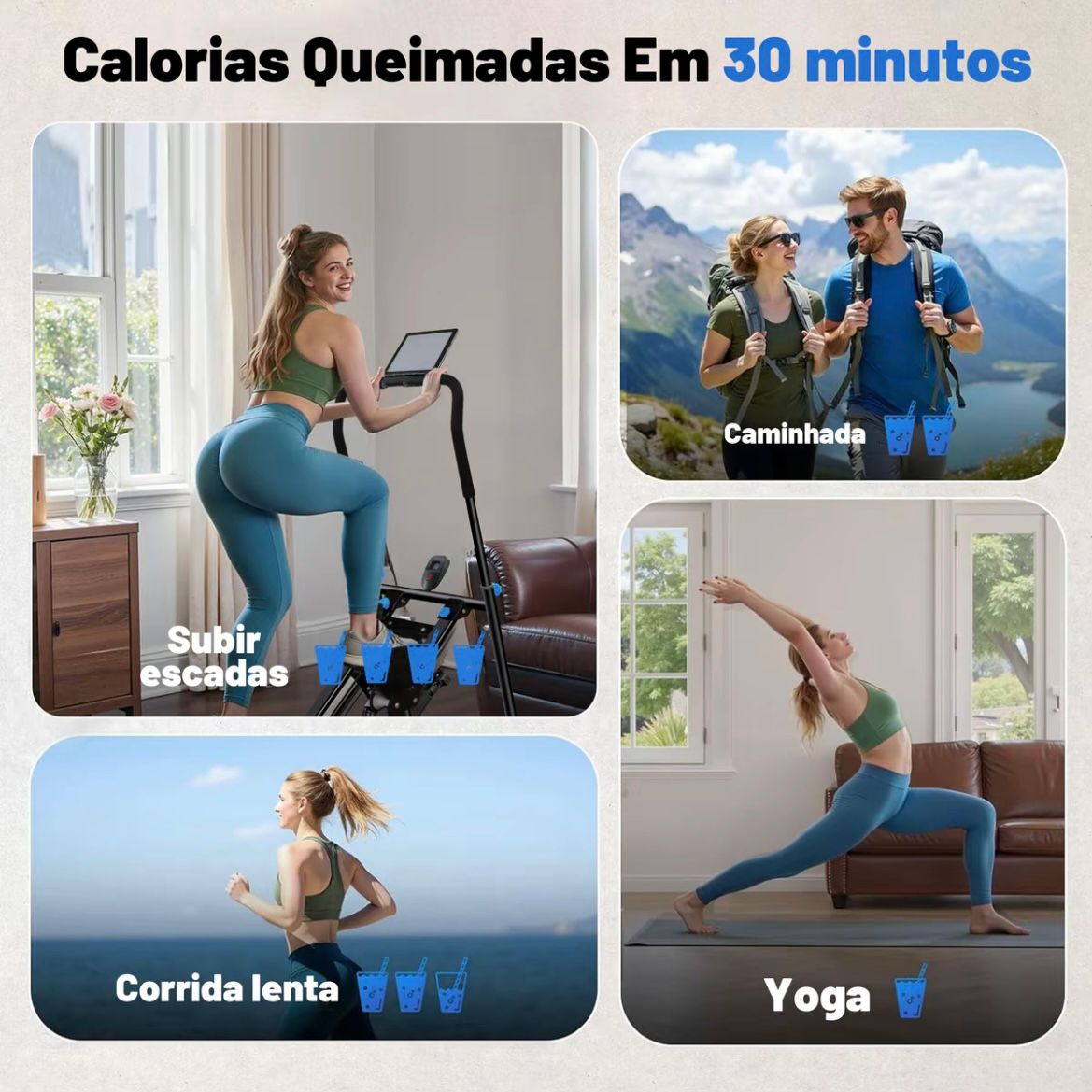 🔥QUEIMA DE ESTOQUE! Simulador De escada e Caminhada para casa Dobrável suporta até 200KG!