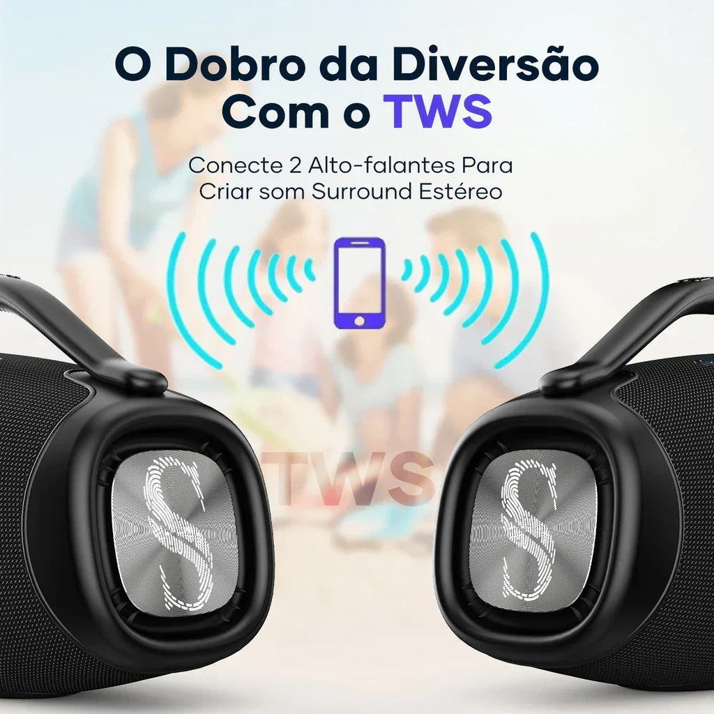 🔥  QUEIMA DE ESTOQUE!! 🔥 Caixa de Som Sabala Boombox DR-909 Bluetooth 200w 39000mah Tws Ipx6.